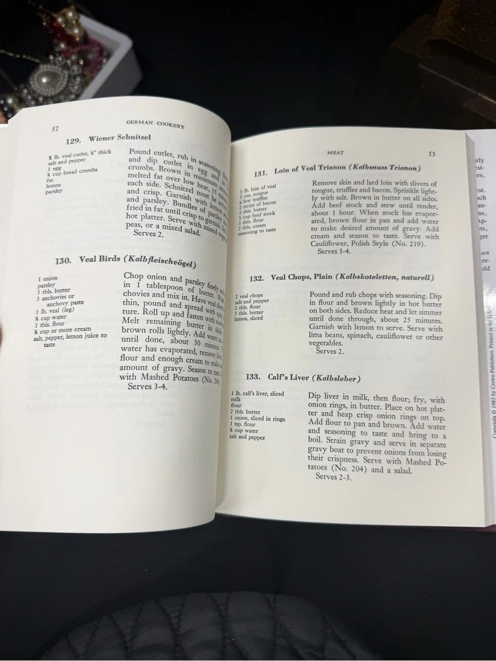 German Cookery by Elizabeth Schuler Cookbook | Crown Classic German Recipes HC